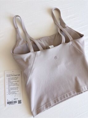 lululemon Strappy Nulu Shelf Tank Barely Beige BDAY Size 2